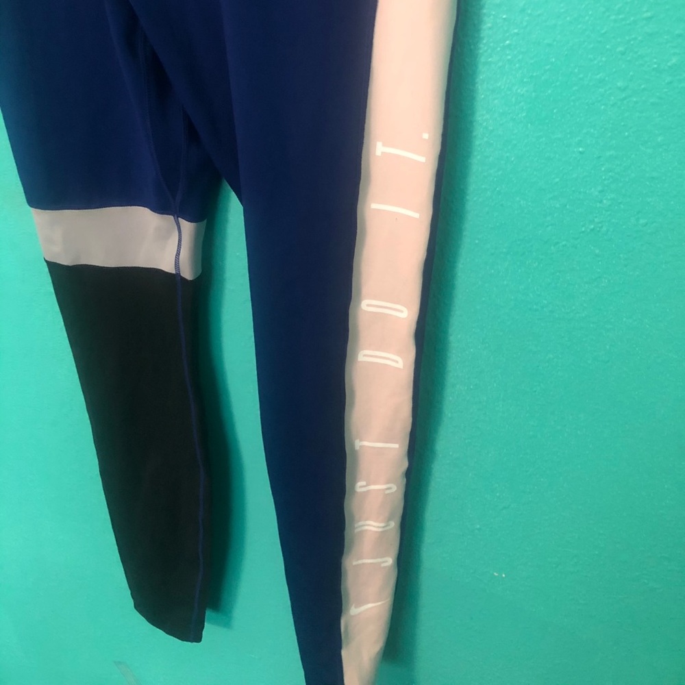 Nike Running Just Do It Dri-Fit Leggings Blue Sz S